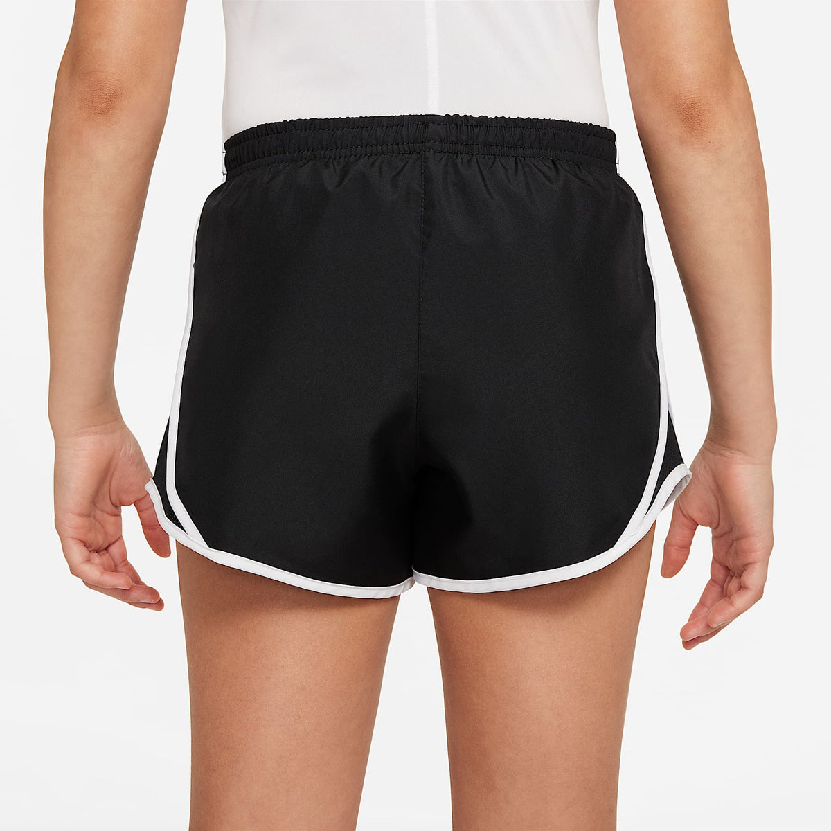 Shorts de correr Dri-FIT para niña talla grande Nike Tempo – Negro/Negro/Blanco/Blanco – vista 3