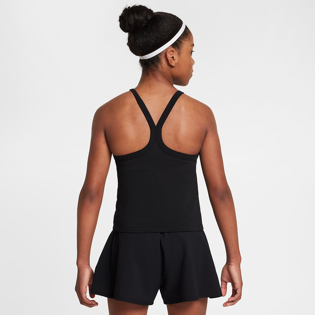 Camiseta de tirantes de cuello alto para niña Nike – Negro/Blanco – vista 2