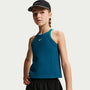 Camiseta de tirantes de cuello alto para niña Nike – Verde abismo/Blanco – vista 1