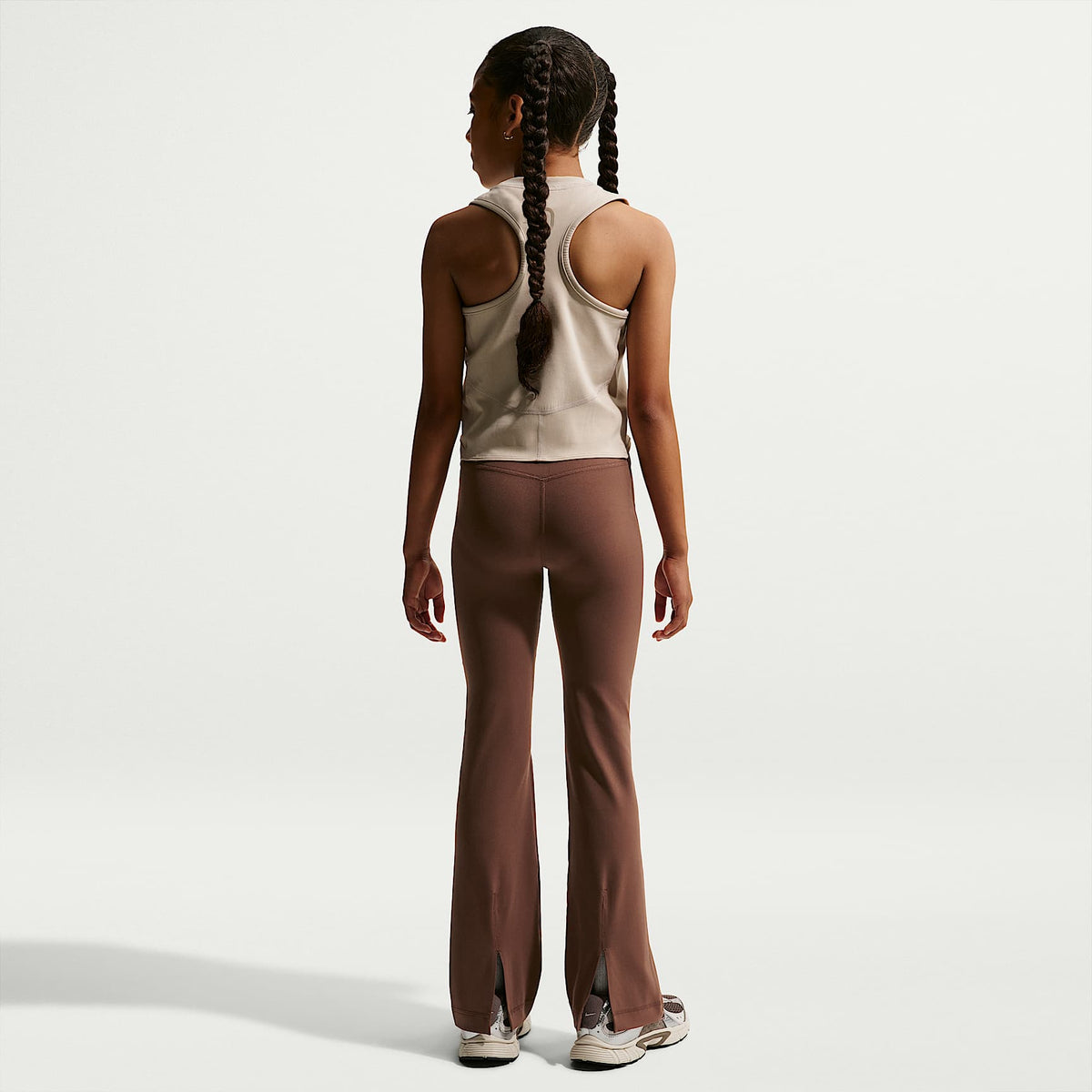 Leggings de tiro alto para niña Nike Mavn – Marrón fauna/Marrón fauna – vista 5