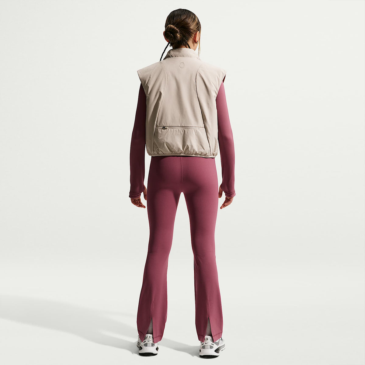 Leggings de tiro alto para niña Nike Mavn – Rosa humo/Rosa humo – vista 5