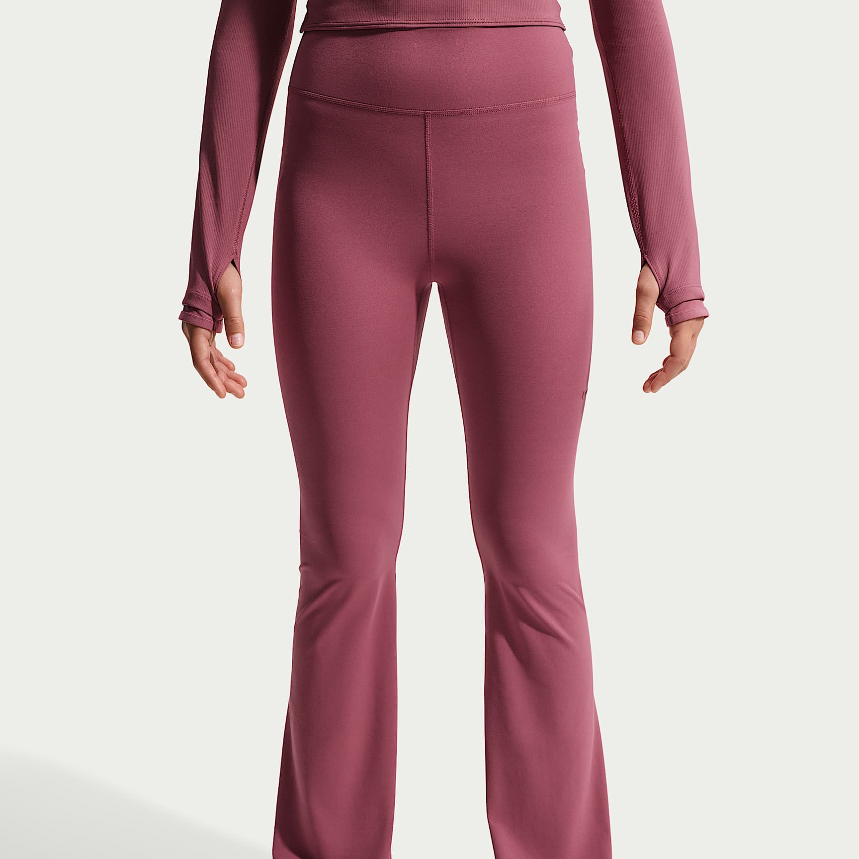Leggings de tiro alto para niña Nike Mavn – Rosa humo/Rosa humo – vista 2