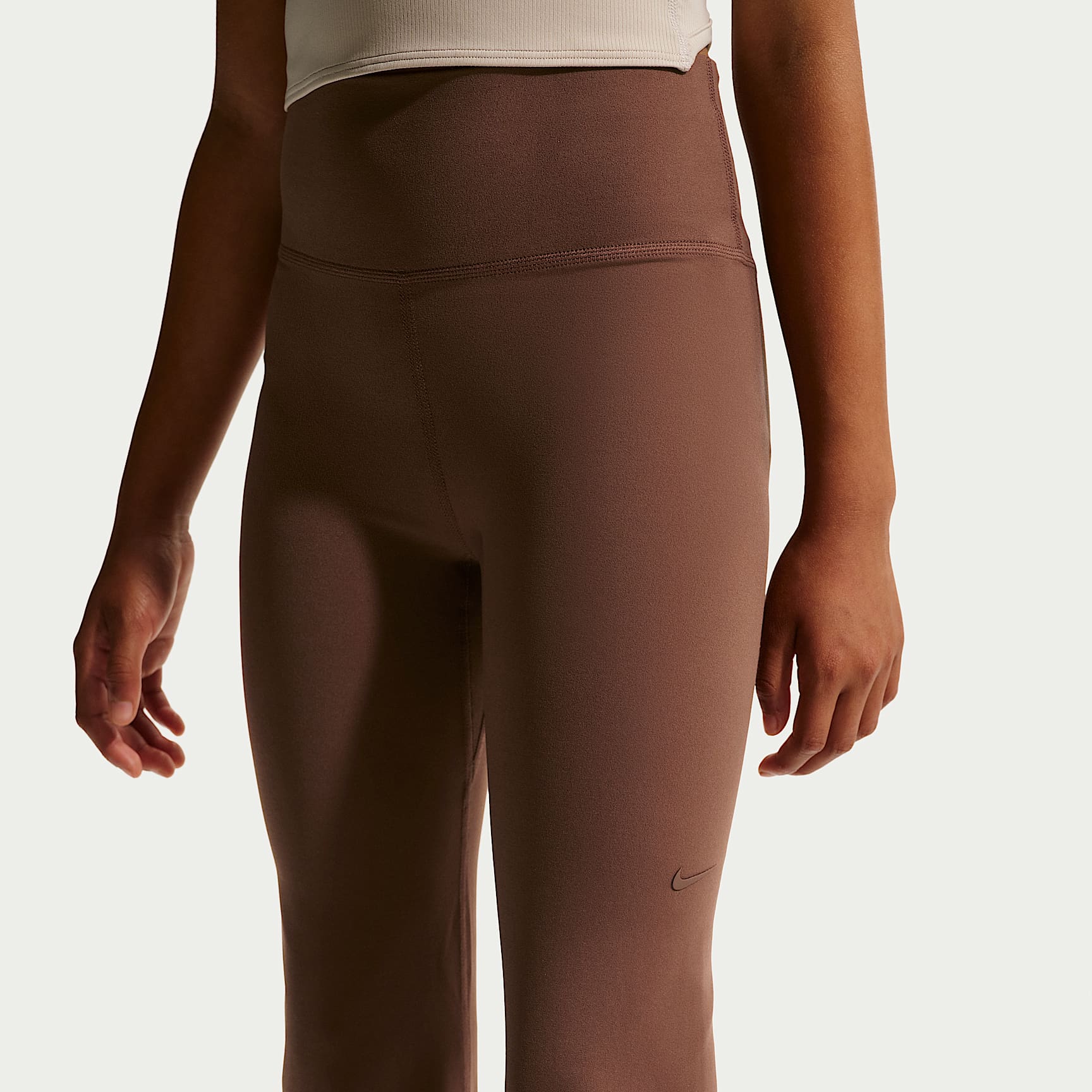 Leggings de tiro alto para niña Nike Mavn – Marrón fauna/Marrón fauna – vista 2