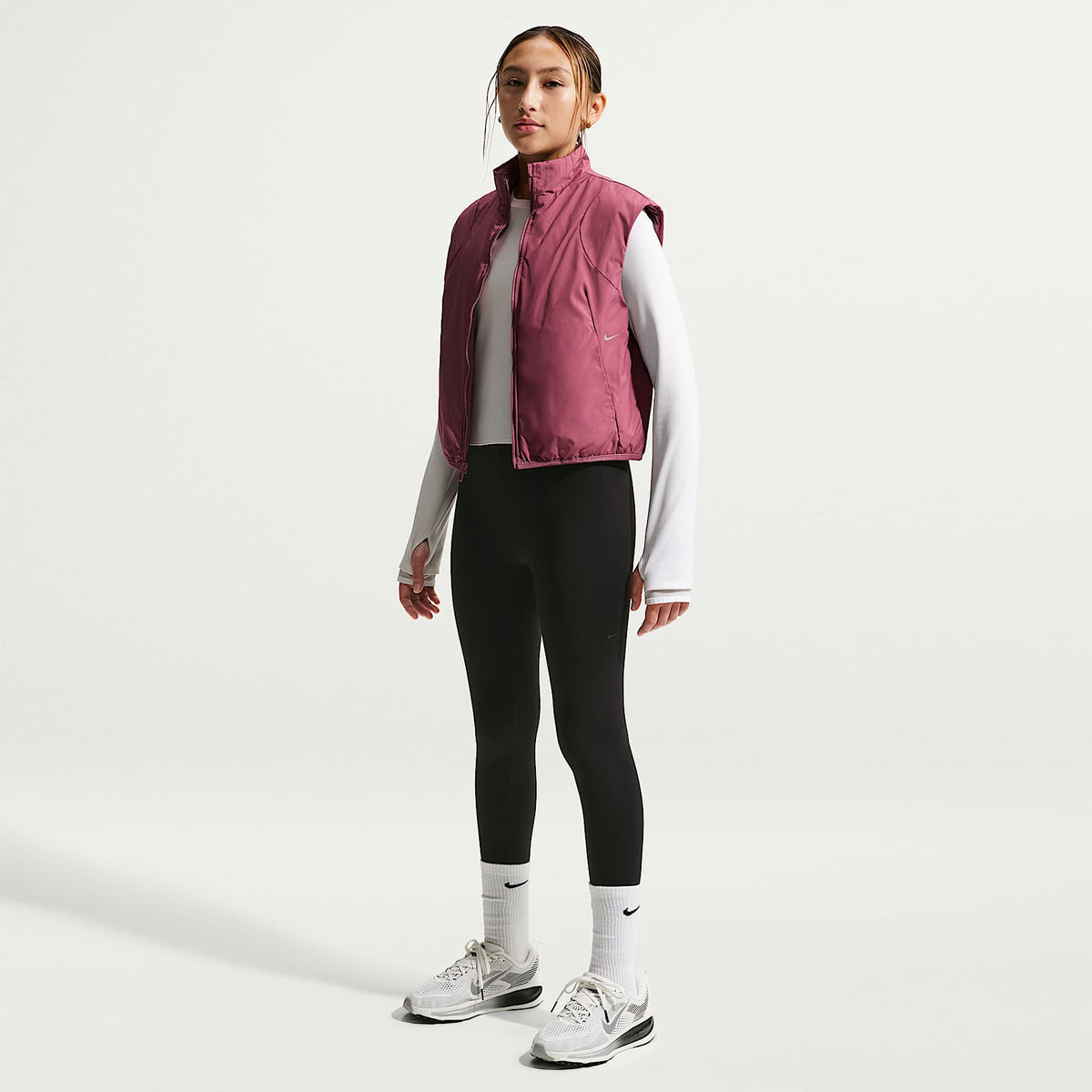 Chaleco STORM-FIT para niña Nike Mavn – Rosa humo – vista 4