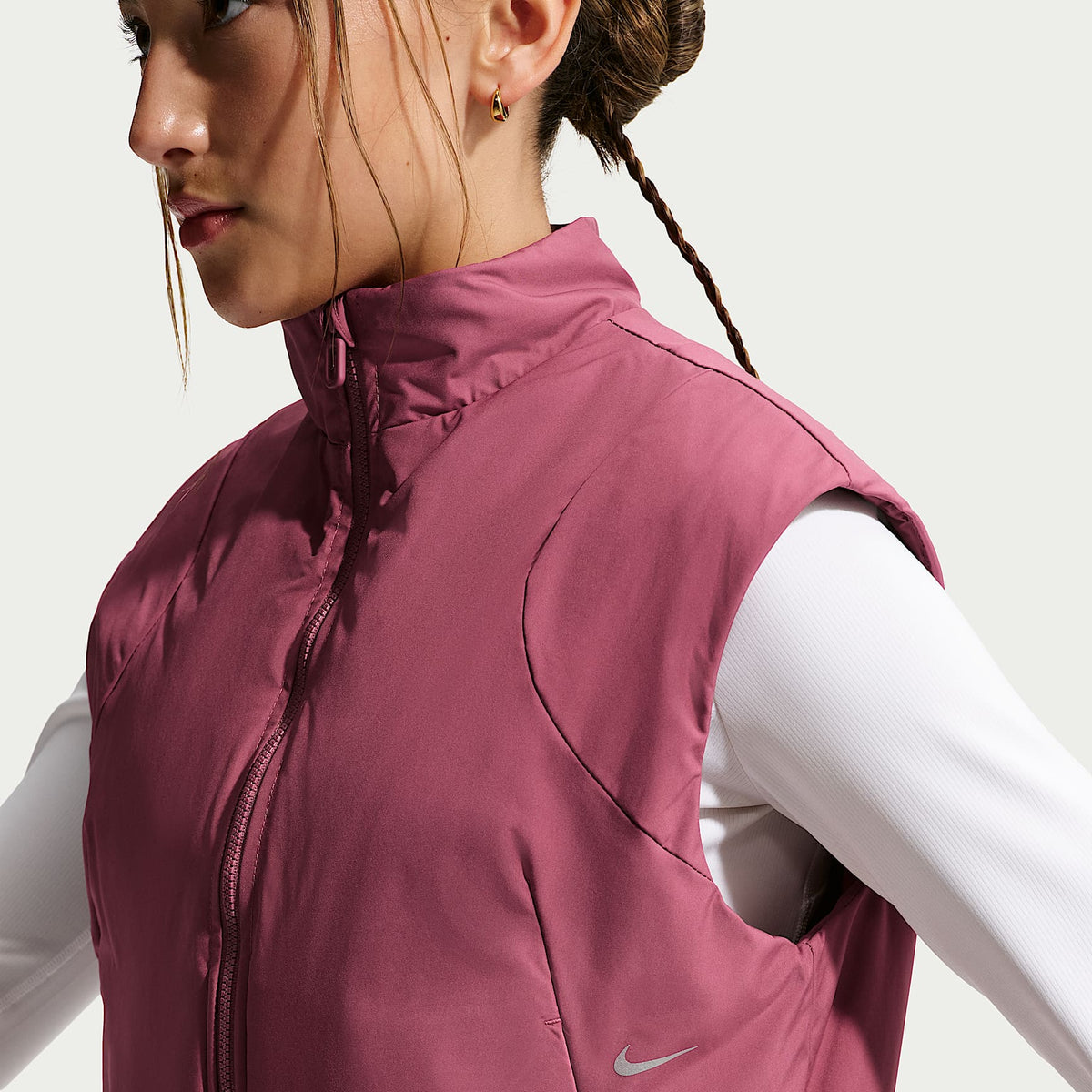 Chaleco STORM-FIT para niña Nike Mavn – Rosa humo – vista 3
