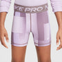 Shorts de 13 cm para niña Nike Pro – Hortensias/Gris topo/Blanco – vista 2