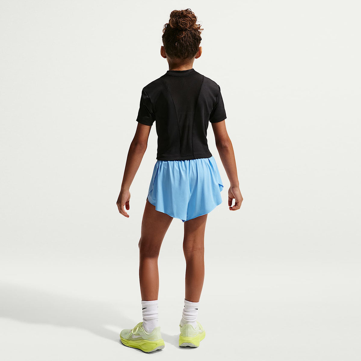 Shorts Dri-FIT 2 en 1 para niña talla grande Nike Pro – Azul fútbol/Negro/Blanco – vista 5