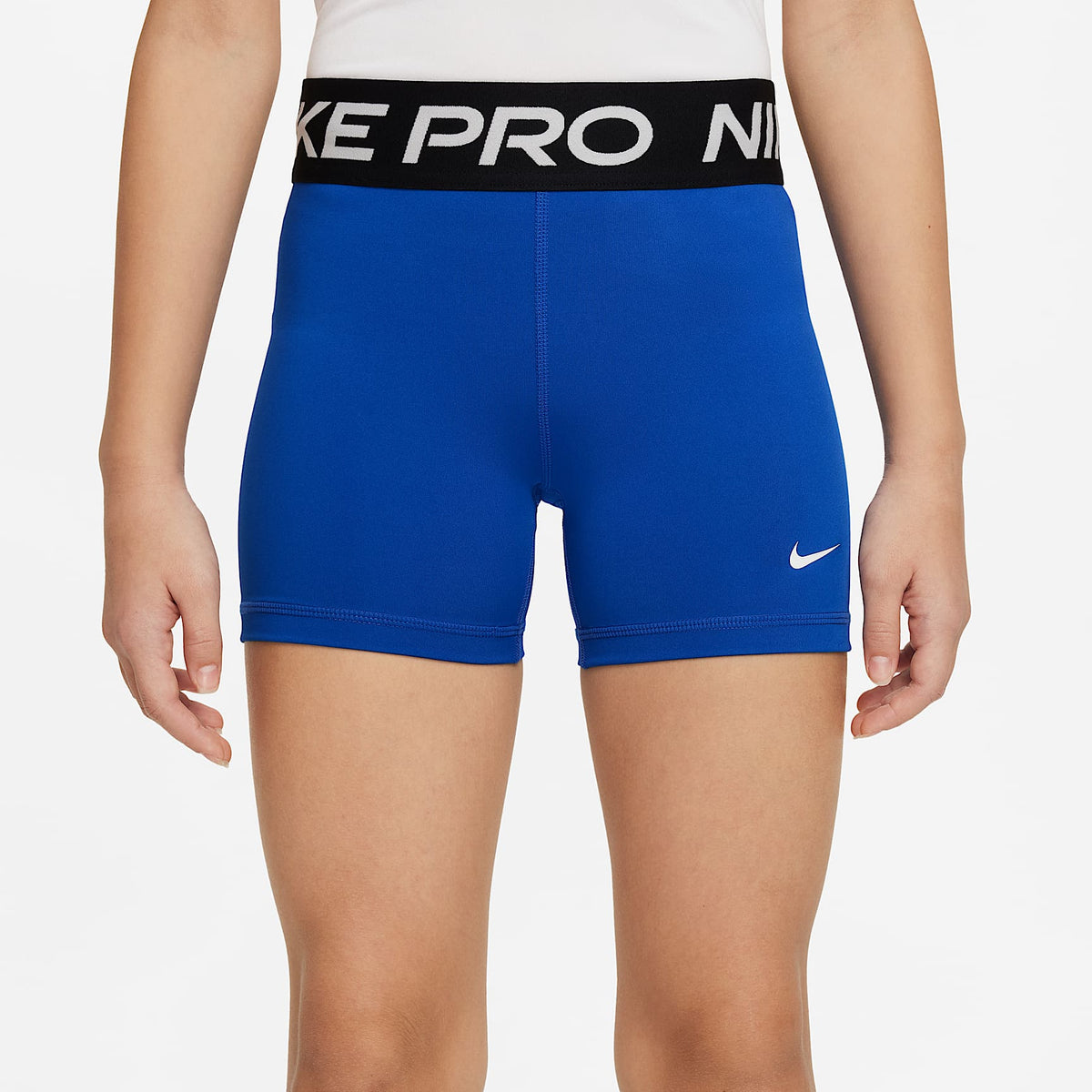 Shorts para niña Nike Pro – Royal juego/Blanco – vista 2