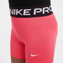 Shorts para niña Nike Pro – Rosa margarita/Blanco – vista 4