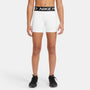 Shorts para niña Nike Pro – Blanco/Platino puro – vista 1
