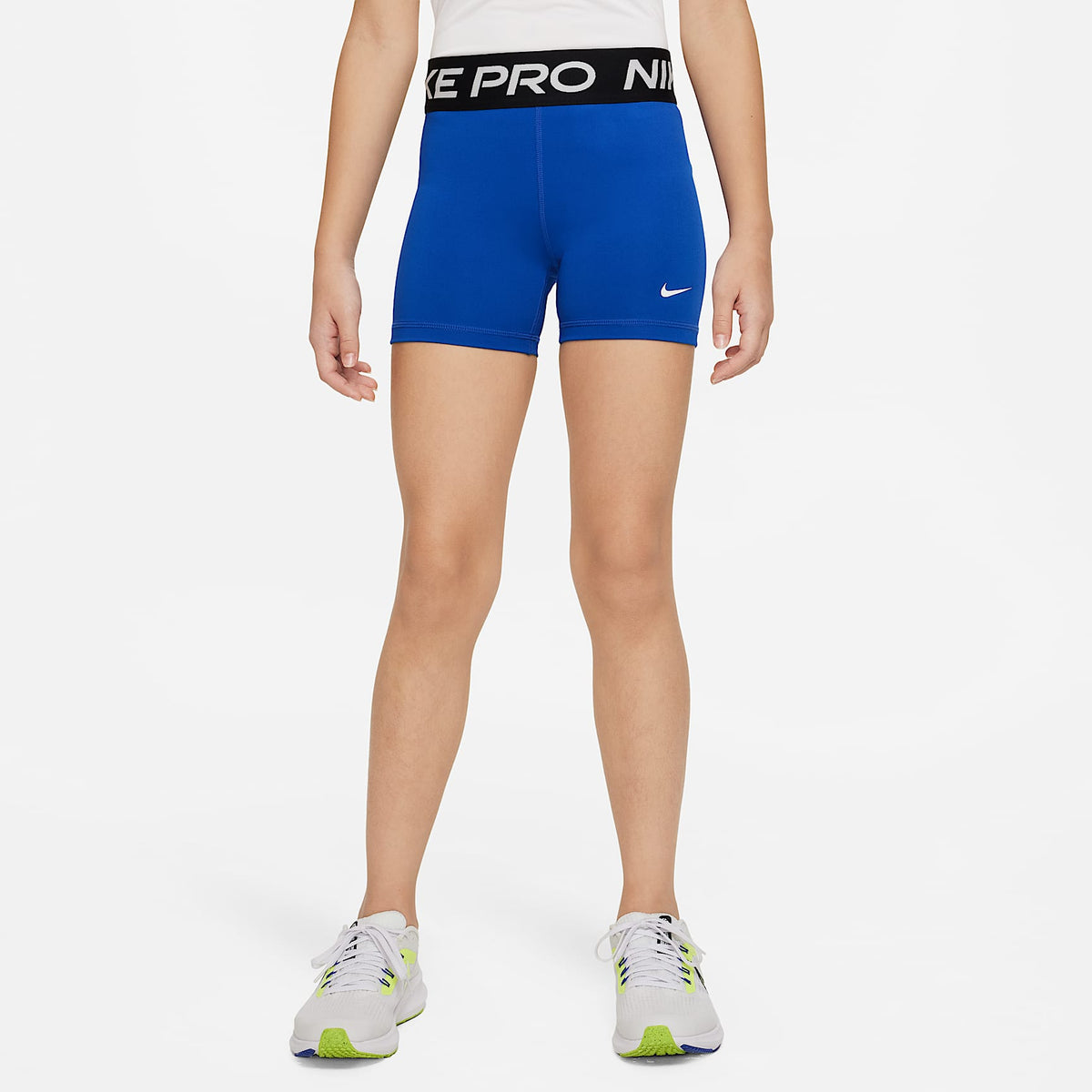Shorts para niña Nike Pro – Royal juego/Blanco – vista 1