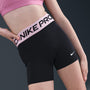 Shorts para niña Nike Pro – Negro/Rosa suave medio/Blanco – vista 2
