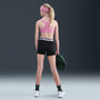 Shorts para niña Nike Pro – Negro/Rosa suave medio/Blanco – vista 4