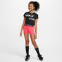 Shorts para niña Nike Pro – Rosa margarita/Blanco – vista 5