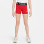 Shorts para niña Nike Pro – Rojo universitario/Blanco – vista 1