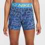 Shorts de 8 cm Dri-FIT para niña talla grande Nike Pro – Azul extremo/Azul extremo/Toque de limón claro – vista 2