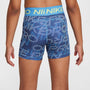 Shorts de 8 cm Dri-FIT para niña talla grande Nike Pro – Azul extremo/Azul extremo/Toque de limón claro – vista 3