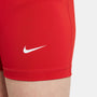 Shorts para niña Nike Pro – Rojo universitario/Blanco – vista 5