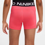 Shorts para niña Nike Pro – Rosa margarita/Blanco – vista 3
