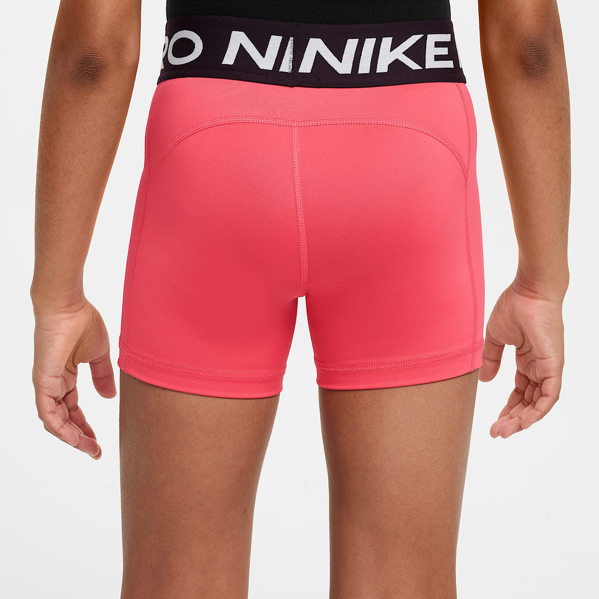 Shorts para niña Nike Pro – Rosa margarita/Blanco – vista 3