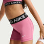 Shorts para niña Nike Pro – Peonía/Blanco – vista 4
