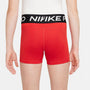 Shorts para niña Nike Pro – Rojo universitario/Blanco – vista 3