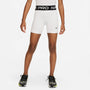 Shorts Dri-FIT de 13 cm para niña talla grande Nike Pro – Blanco/Negro – vista 1