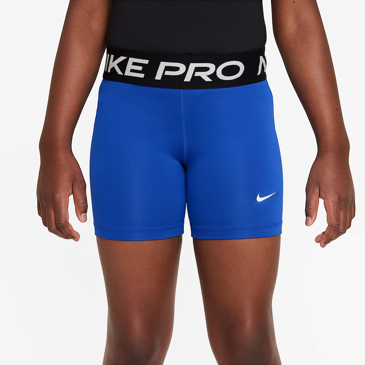 Shorts Dri-FIT de 13 cm para niña talla grande Nike Pro – Royal juego/Blanco – vista 2