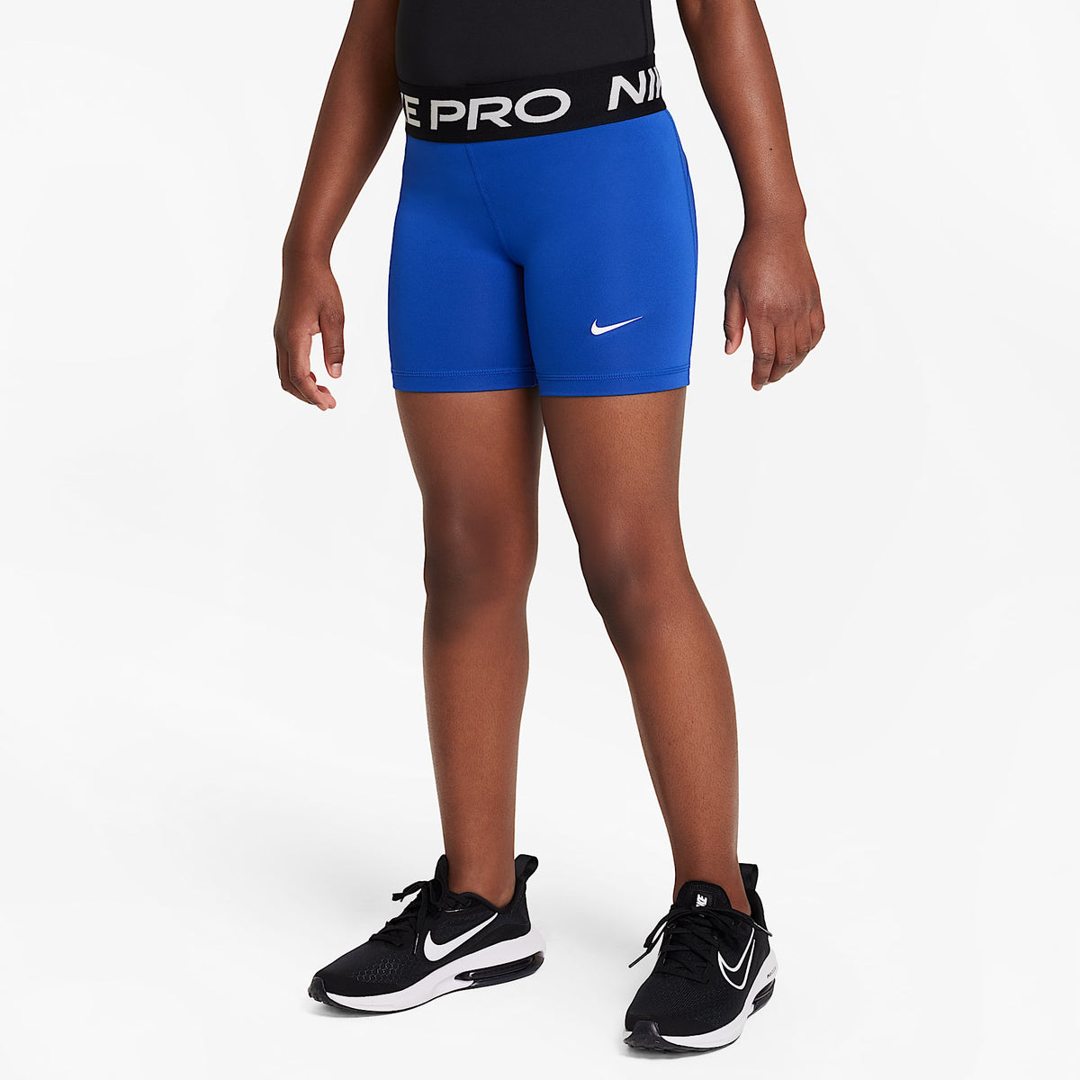 Shorts Dri-FIT de 13 cm para niña talla grande Nike Pro – Royal juego/Blanco – vista 1