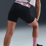 Shorts Dri-FIT de 13 cm para niña talla grande Nike Pro – Negro/Rosa suave medio/Blanco – vista 3