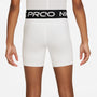 Shorts Dri-FIT de 13 cm para niña talla grande Nike Pro – Blanco/Negro – vista 3