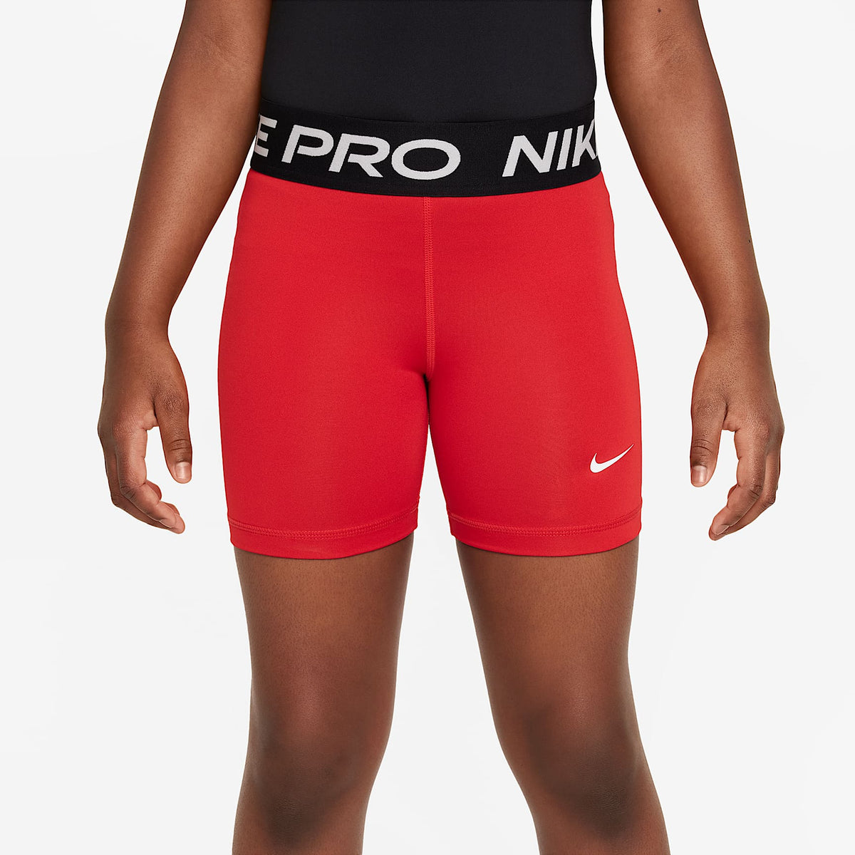 Shorts Dri-FIT de 13 cm para niña talla grande Nike Pro – Rojo universitario/Blanco – vista 2