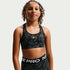 Bra deportivo Dri-FIT para niña talla grande Nike Pro – Negro/Blanco – vista 1