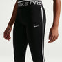 Pantalones capri de entrenamiento Dri-FIT para niñas Nike Pro – Negro/Negro/Blanco/Blanco – vista 2