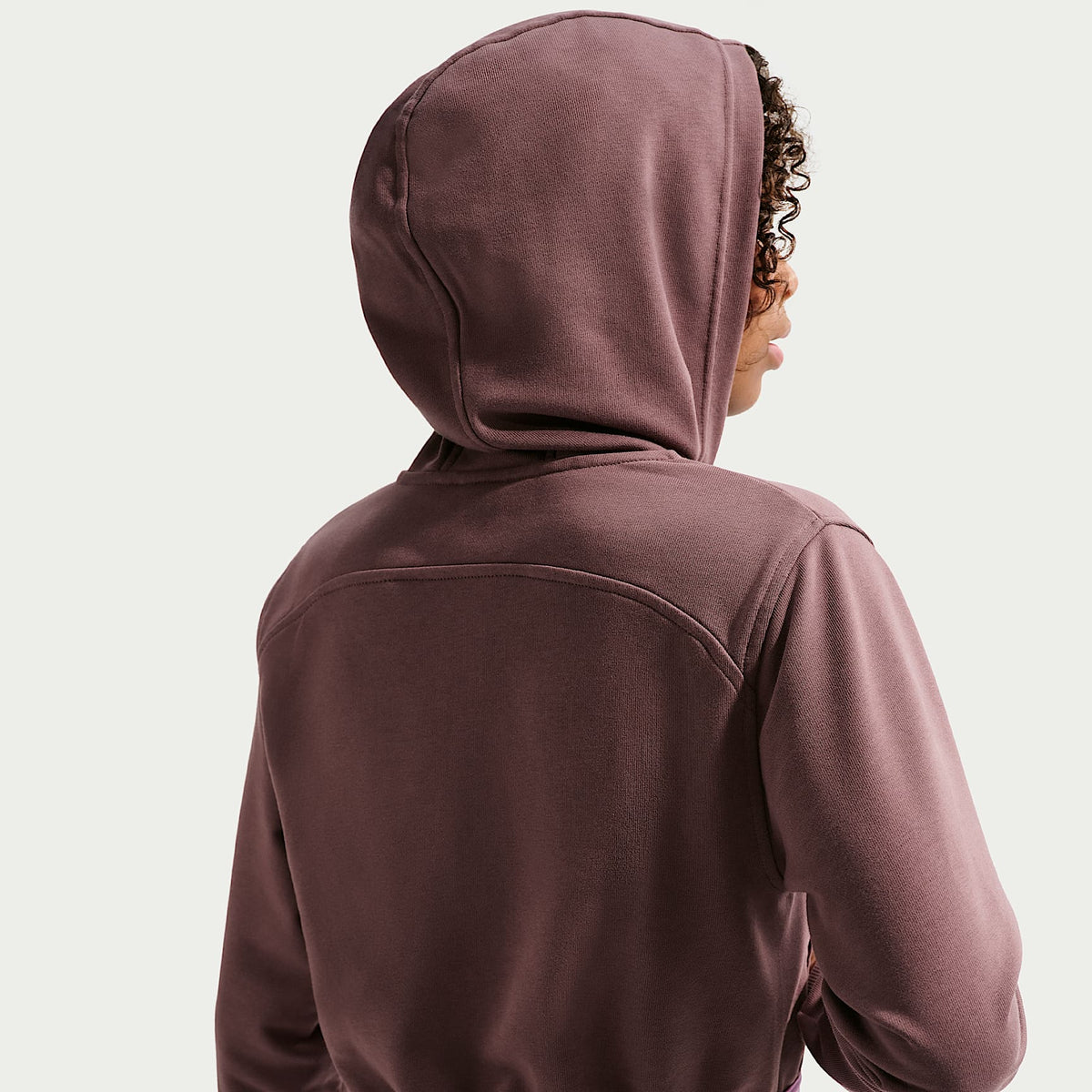 Sudadera con gorro Dri-FIT de cierre completo para niña talla grande Nike Pro Fleece – Tatuaje/Tatuaje/Magenta claro/Blanco – vista 2