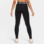 Leggings para niña talla grande Nike Pro Dri-FIT – Negro/Blanco – vista 2