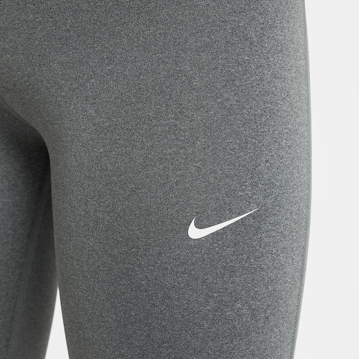 Leggings para niña talla grande Nike Pro Dri-FIT – Carbono jaspeado/Blanco – vista 4