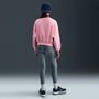 Sudadera de cuello redondo Dri-FIT de corte cuadrado para niña Nike Sportswear Club Fleece – Rosa suave medio/Rosa suave medio/Blanco – vista 5