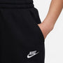 Pants ajustados de cintura alta para niñas talla grande Nike Sportswear Club Fleece – Negro/Negro/Blanco – vista 4