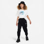 Pants ajustados de cintura alta para niñas talla grande Nike Sportswear Club Fleece – Negro/Negro/Blanco – vista 6
