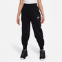 Pants ajustados de cintura alta para niñas talla grande Nike Sportswear Club Fleece – Negro/Negro/Blanco – vista 1