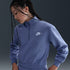 Sudadera de medio cierre para niña talla grande Nike Sportswear Club Fleece – Índigo mundial/Blanco – vista 1