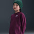 Sudadera oversized para niños talla grande Nike Sportswear Club Fleece – Burdeos/Blanco – vista 2