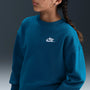 Sudadera oversized para niños talla grande Nike Sportswear Club Fleece – Verde abismo/Blanco – vista 2