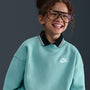 Sudadera oversized para niños talla grande Nike Sportswear Club Fleece – Cañón/Cañón/Blanco – vista 3