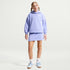 Sudadera con gorro sin cierre oversized para niños talla grande Nike Sportswear Club Fleece – Cardo claro/Cardo claro/Blanco – vista 4