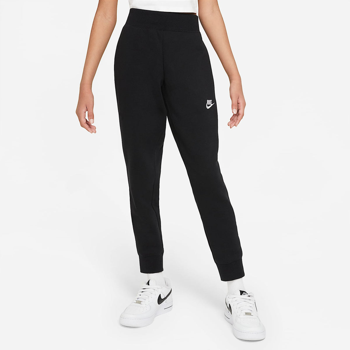 Pants para niña talla grande Nike Sportswear Club Fleece – Negro/Blanco – vista 1
