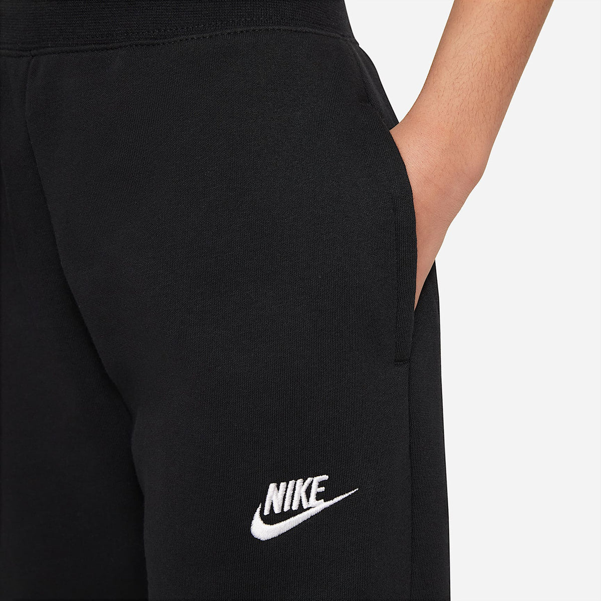 Pants para niña talla grande Nike Sportswear Club Fleece – Negro/Blanco – vista 3