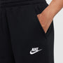 Pants de pierna ancha para niña Nike Sportswear Club Fleece – Negro/Negro/Blanco – vista 4