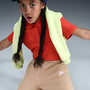 Pants de pierna ancha para niña Nike Sportswear Club Fleece – Cáñamo/Cáñamo/Blanco – vista 5